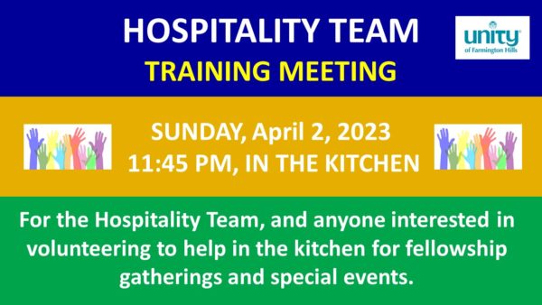 hospitality team meeting
