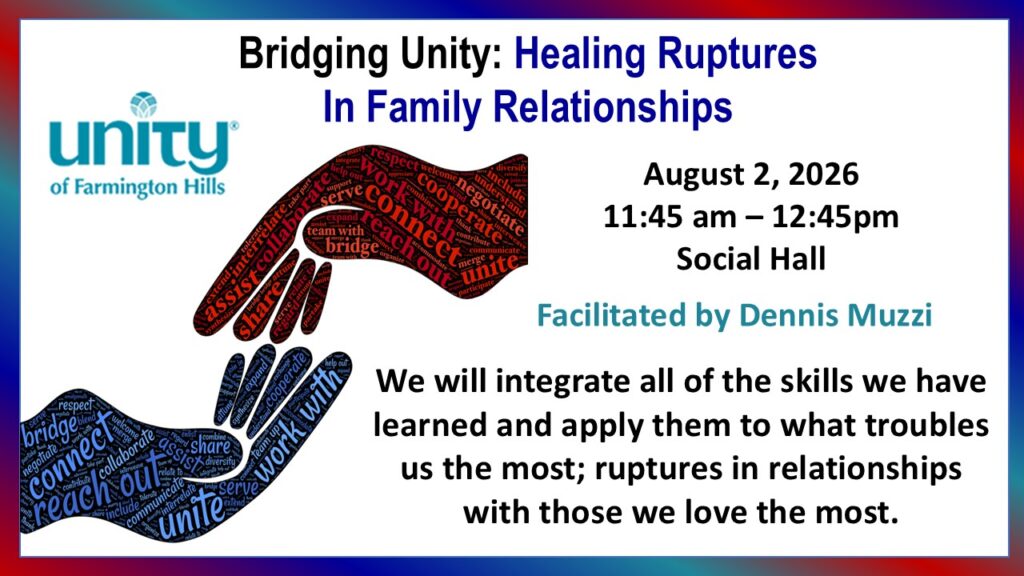 bridging unity discussion group august 2, 2026