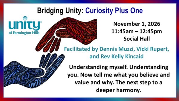 bridging unity discussion group curiosity plus one 11 01 26