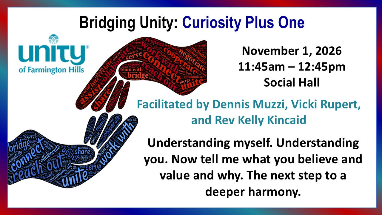 bridging unity discussion group curiosity plus one 11 01 26