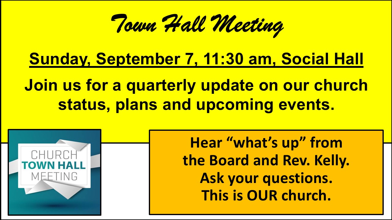 town hall meeting sunday 09 07 25