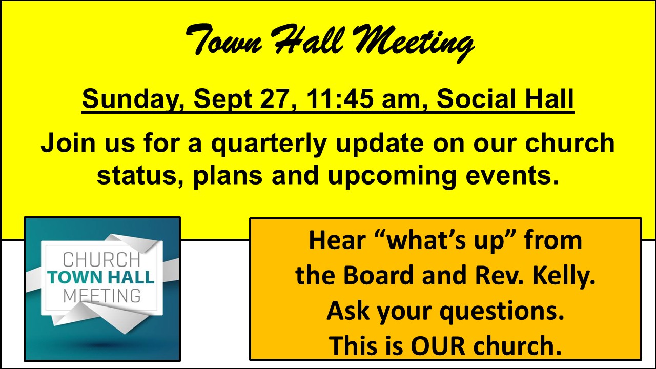 town hall meeting sunday 09 27 26